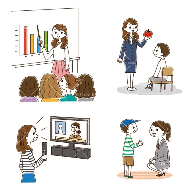 色々な職業を紹介するイラスト