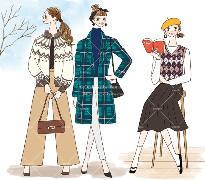 産経新聞の連載コラム『半歩踏み出すおしゃれ講座』vol.50「オトナのビンテージ使い」の挿絵