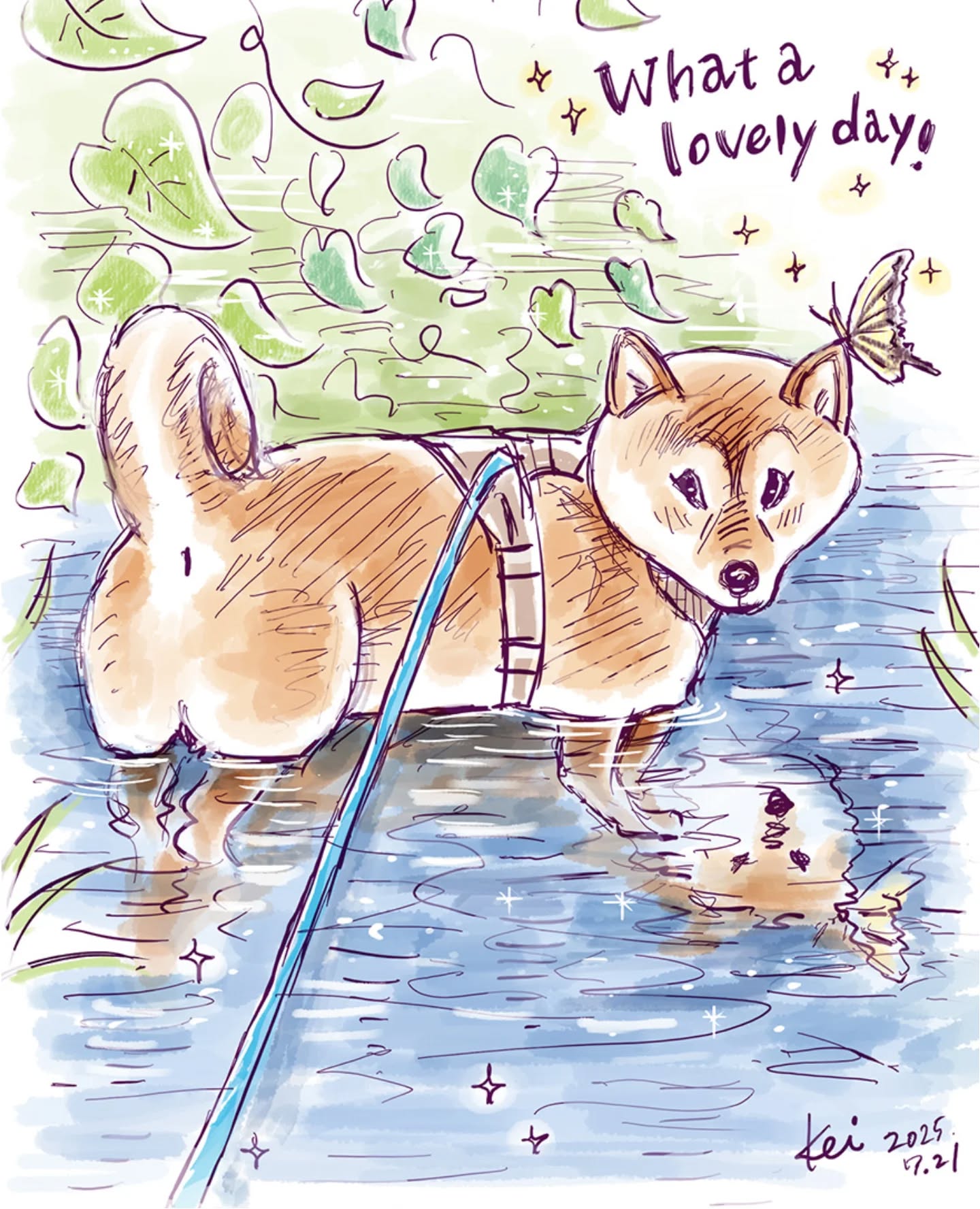 イラスト画　生き生きとした女性「赤い帽子」 在庫有】 イラスト画 絵画 - くさかっ 生き生きとした女性「赤い