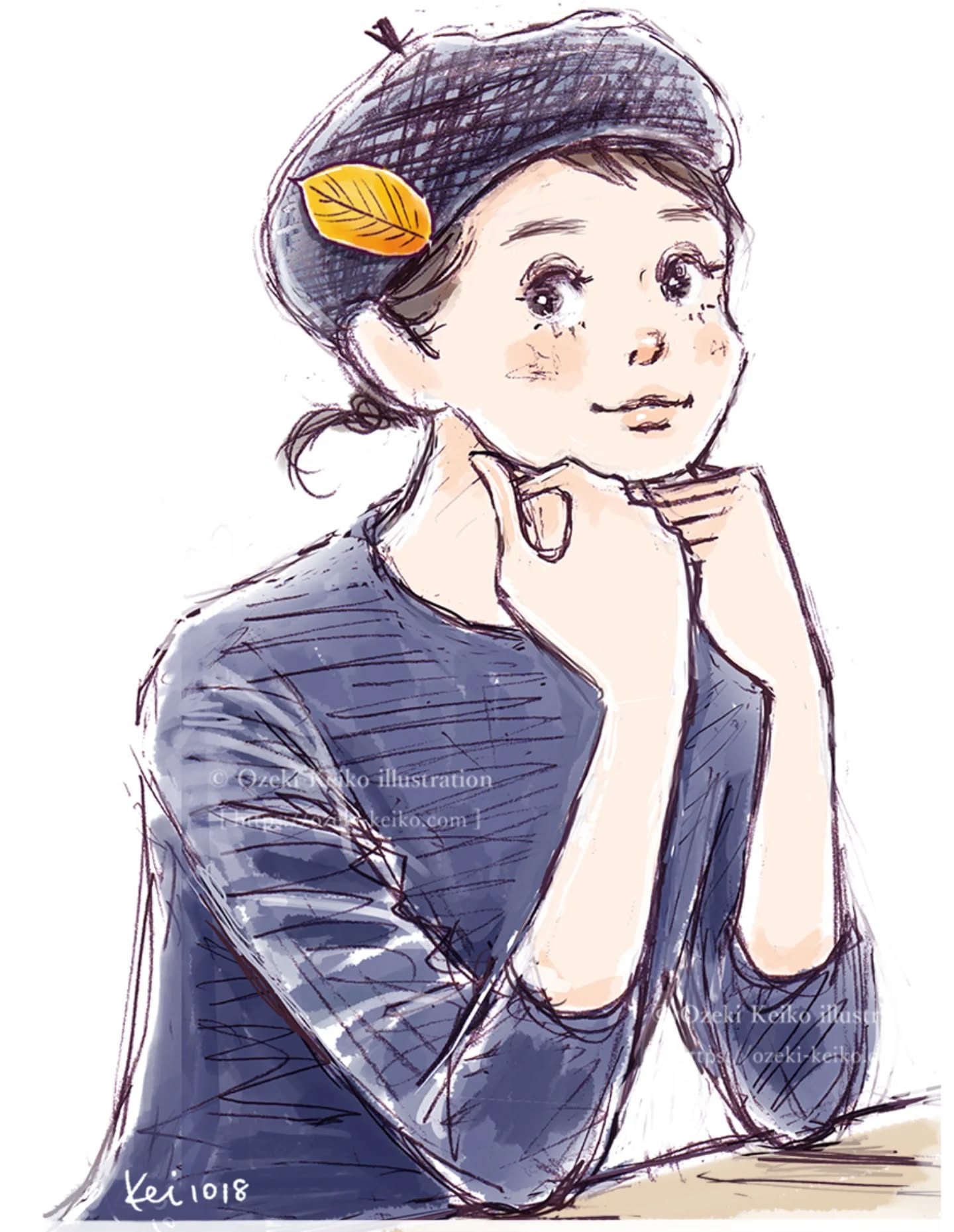 桜は花だけでなく、紅葉した葉も美しい✨

#illustration #女性イラスト#女の子イラスト#桜の葉#紅葉#autumnleaves#ozekikeiko#小関恵子