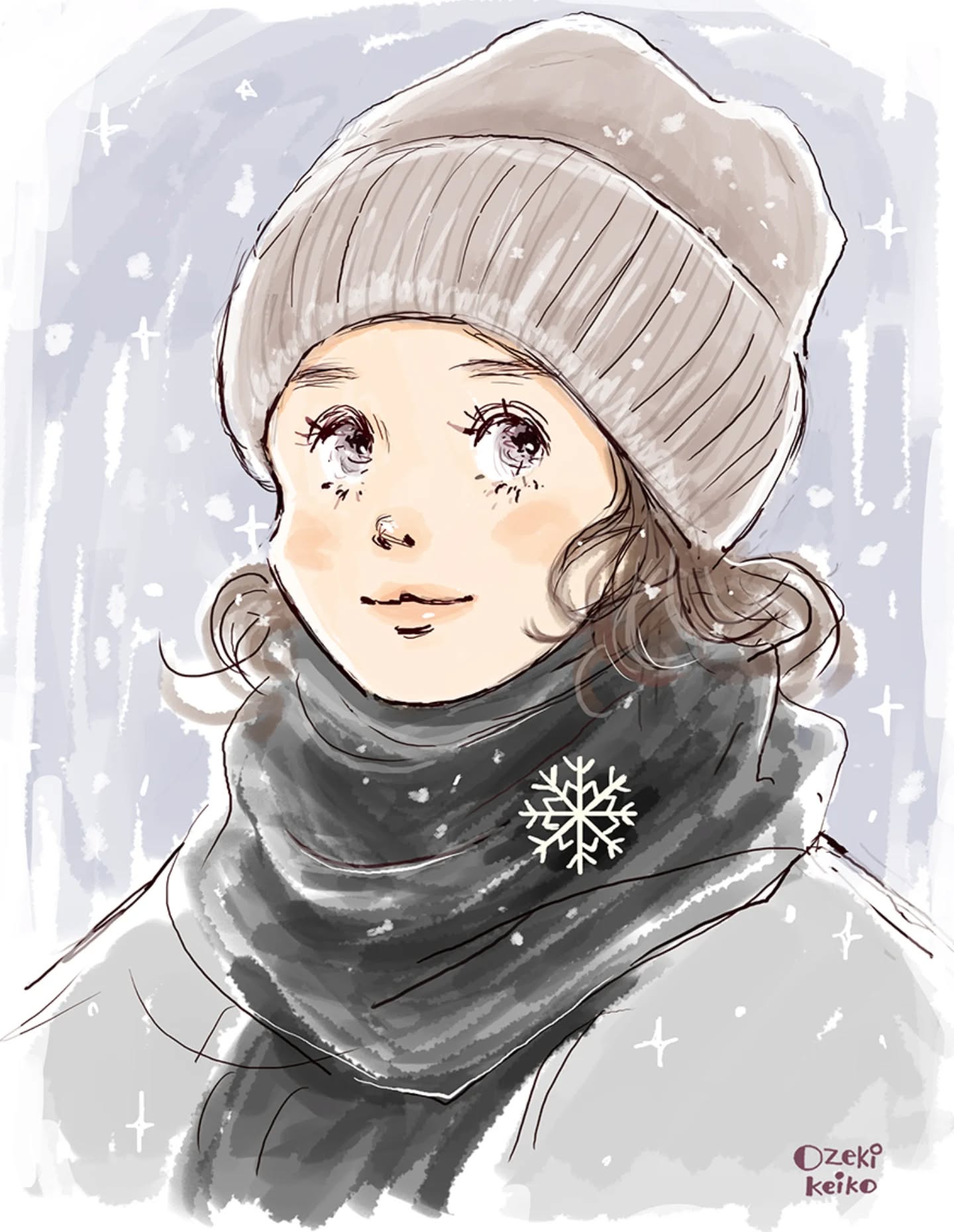 ❄❄❄✨

#illustration 
#イラスト
#女性イラスト
#冬イラスト