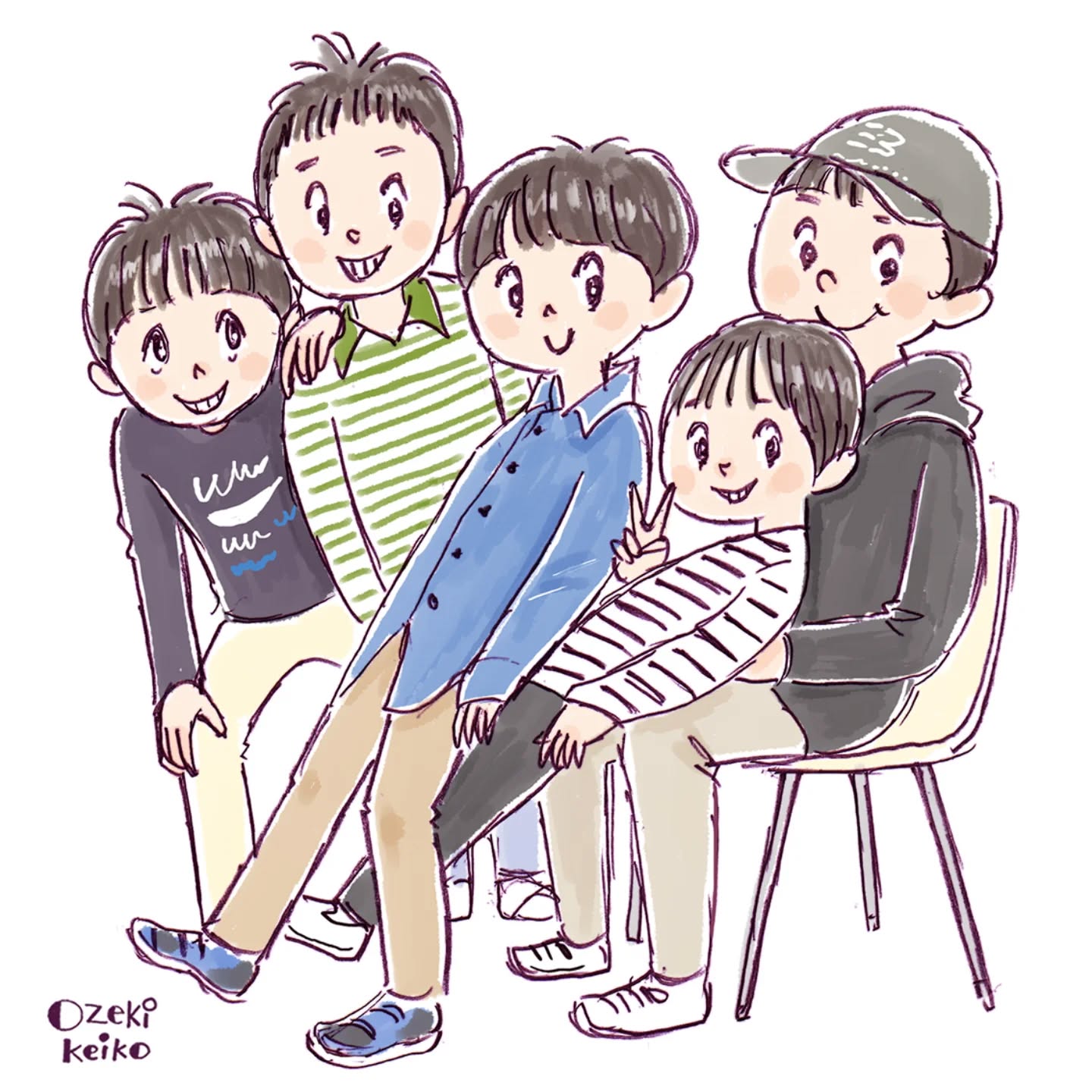 みんな大きくなったなー
この頃がなつかしい😊

#illustration #子供イラスト#男の子イラスト