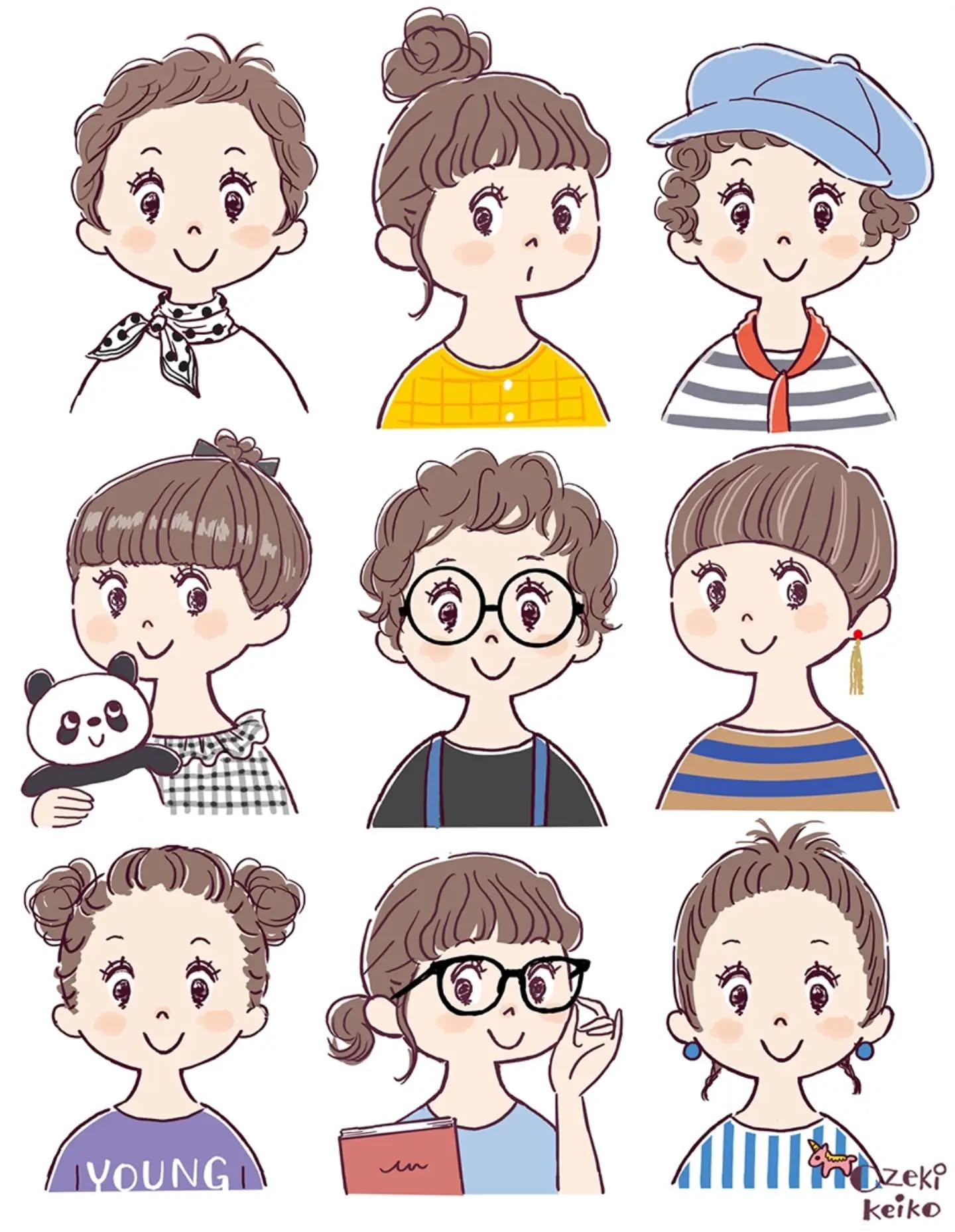 女の子の夏のコーディネート👕👖👚✨✨

#イラスト
#女の子イラスト
#夏ファッション