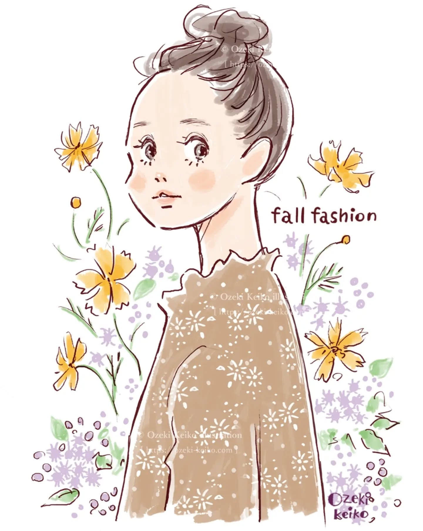 秋ファションの女の子👧🌼

#illustration  #女性イラスト #fallfashion