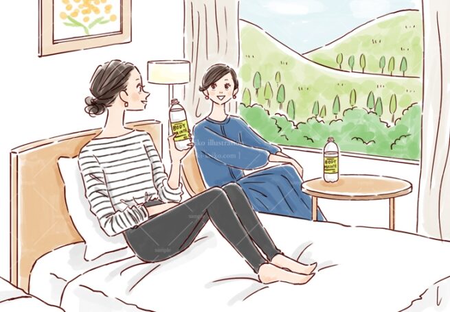 女子旅イラスト