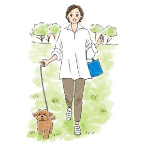 医療機器メーカー様更年期障害パンフレット表紙イラスト