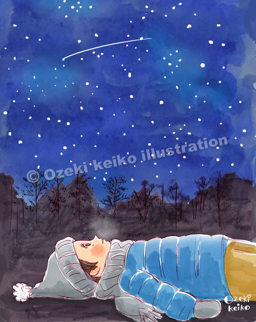 満天の星空イラスト イラストレーター小関恵子の仕事帖 関西在住 大阪 京都 兵庫 滋賀