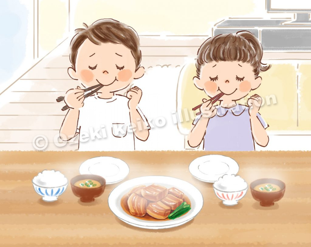 上 ご飯 食べ てる イラスト ここで最高の画像コレクション