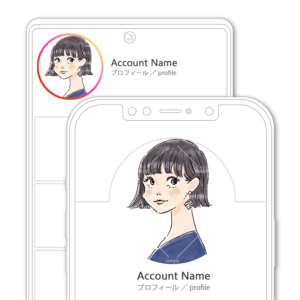 SNSアイコン・プロフィール用 黒髪おかっぱショートのクール目な女性イラスト