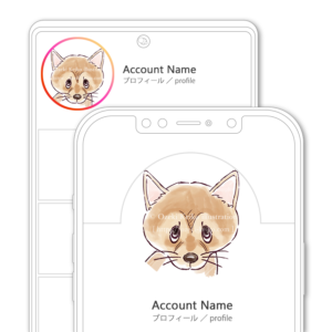 SNSアイコン・プロフィール用上目遣いの柴犬イラスト