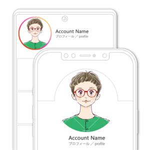 ぱっつん前髪ベリーショートで赤いお洒落メガネの女性イラスト