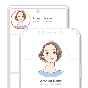 大人なゆるパーマの雰囲気のある女性イラスト