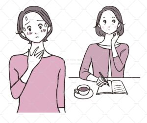 NHKきょうの健康5月号「甲状腺」の挿絵イラスト