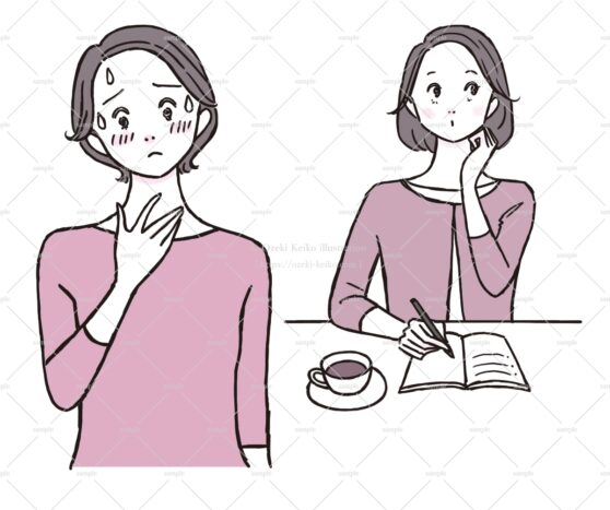 NHKきょうの健康5月号「甲状腺」の挿絵イラスト