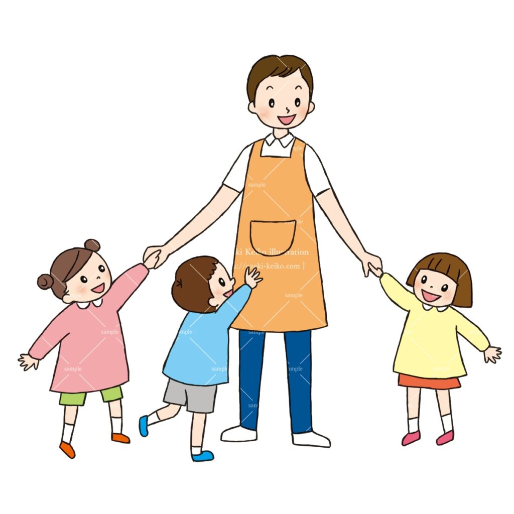 福祉系大学パンフレット用イラスト 保育士